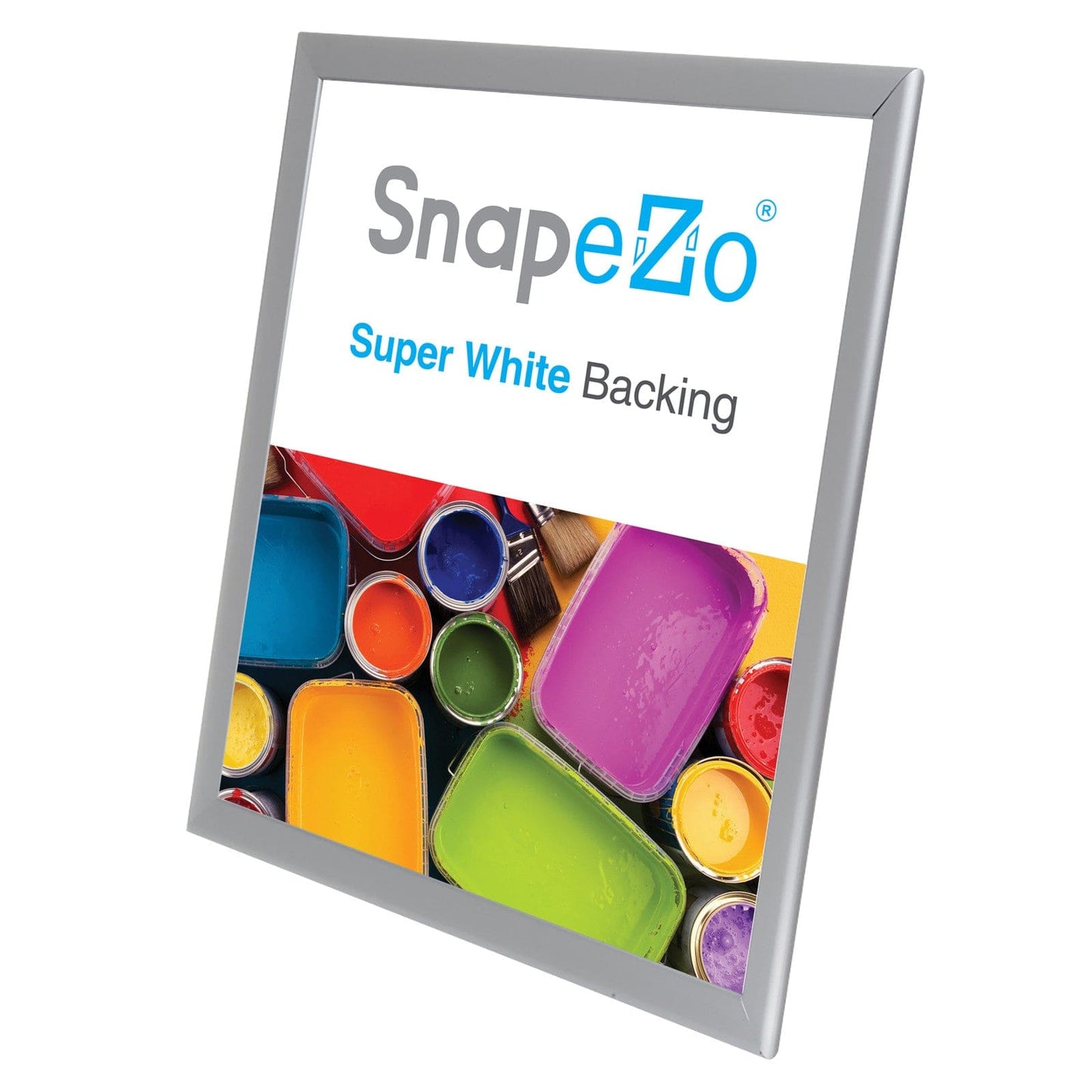 18x24 Silver SnapeZo® Poster Snap Frame 1.25" - Snap Frames Direct