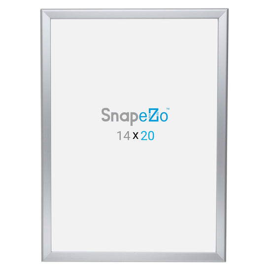 14x20 Silver SnapeZo® Snap Frame - 1.25" Profile - Snap Frames Direct