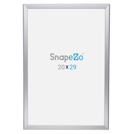 20x29 Silver SnapeZo® Poster Snap Frame 1.25" - Snap Frames Direct