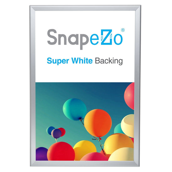 20x29 Silver SnapeZo® Poster Snap Frame 1.25" - Snap Frames Direct