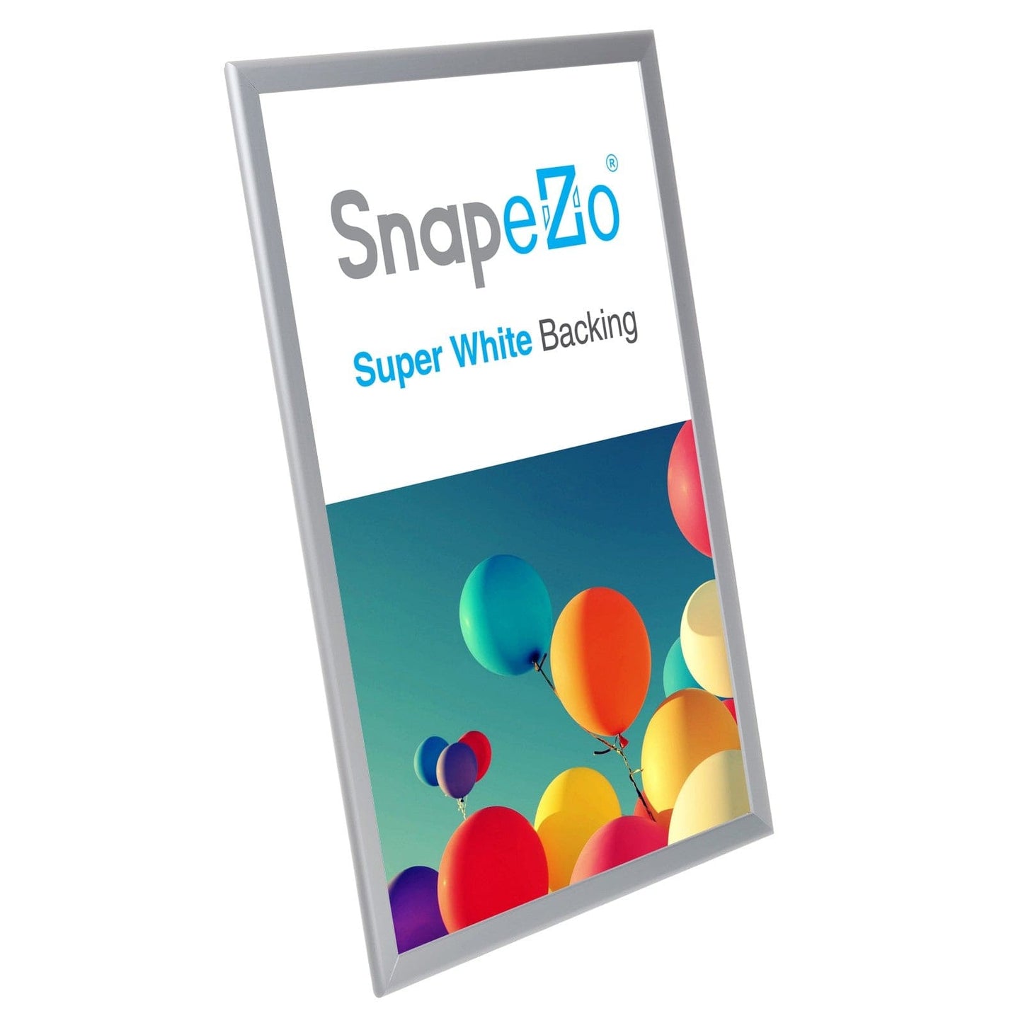 20x29 Silver SnapeZo® Poster Snap Frame 1.25" - Snap Frames Direct