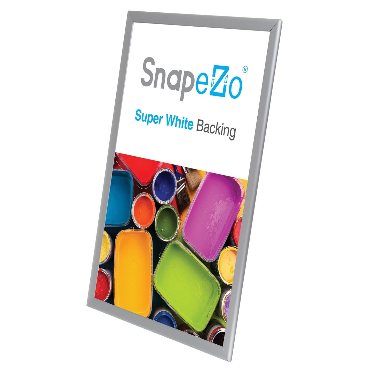 20x29 Silver SnapeZo® Poster Snap Frame 1.25" - Snap Frames Direct