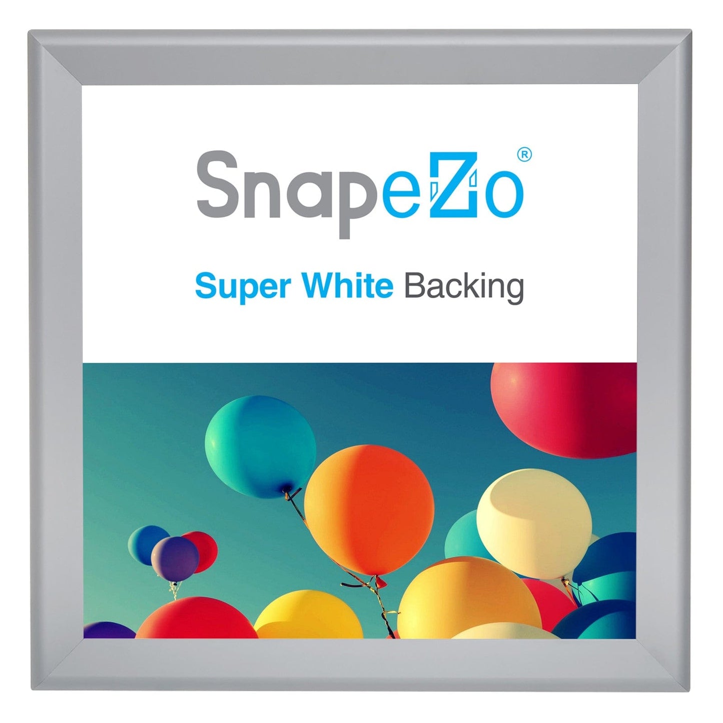 37x37 Silver SnapeZo® Snap Frame - 1.7" Profile - Snap Frames Direct