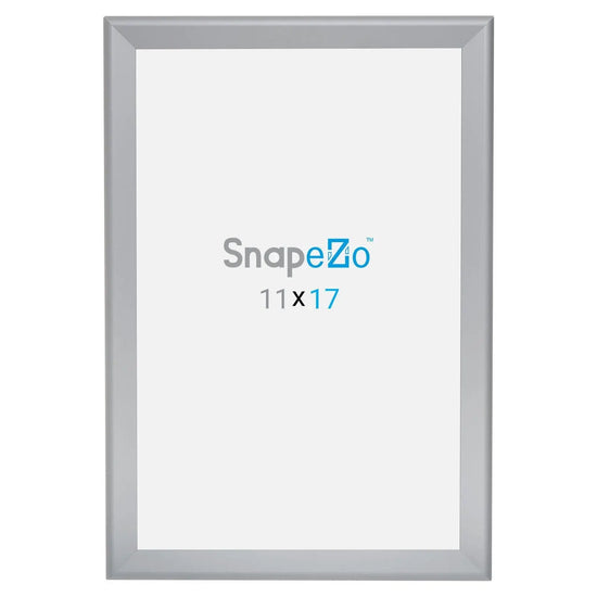 11x17 Silver SnapeZo® Snap Frame - 1.7" Profile - Snap Frames Direct