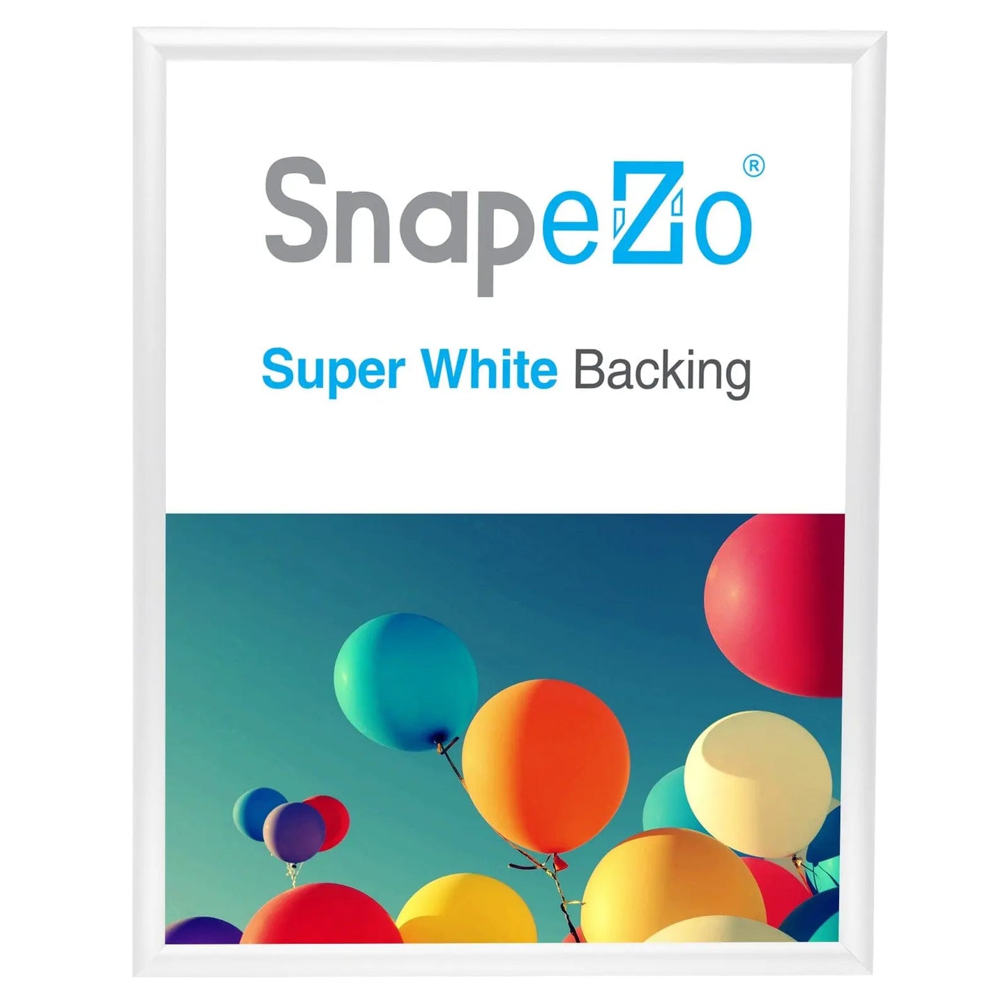 18x24 White SnapeZo® Snap Frame - 1" Profile - Snap Frames Direct
