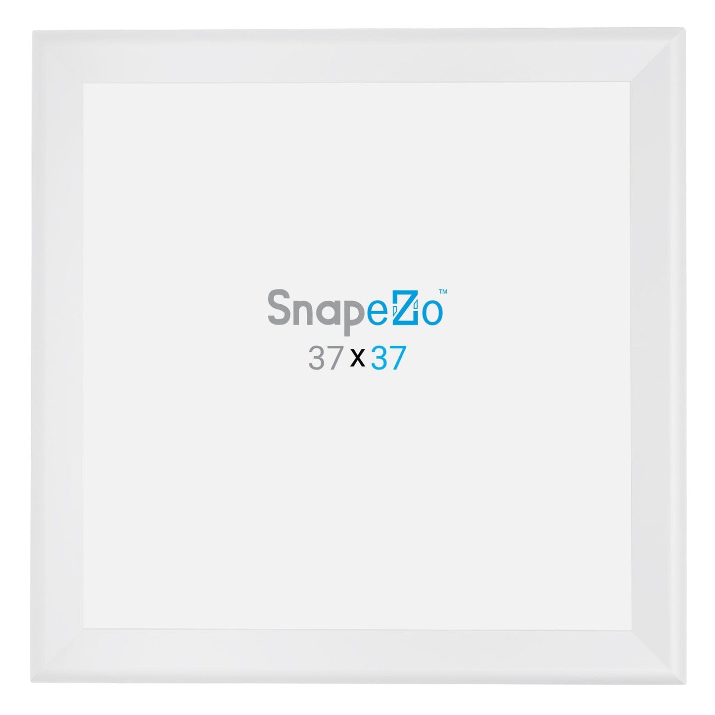 37x37 White SnapeZo® Snap Frame - 1.7" Profile - Snap Frames Direct