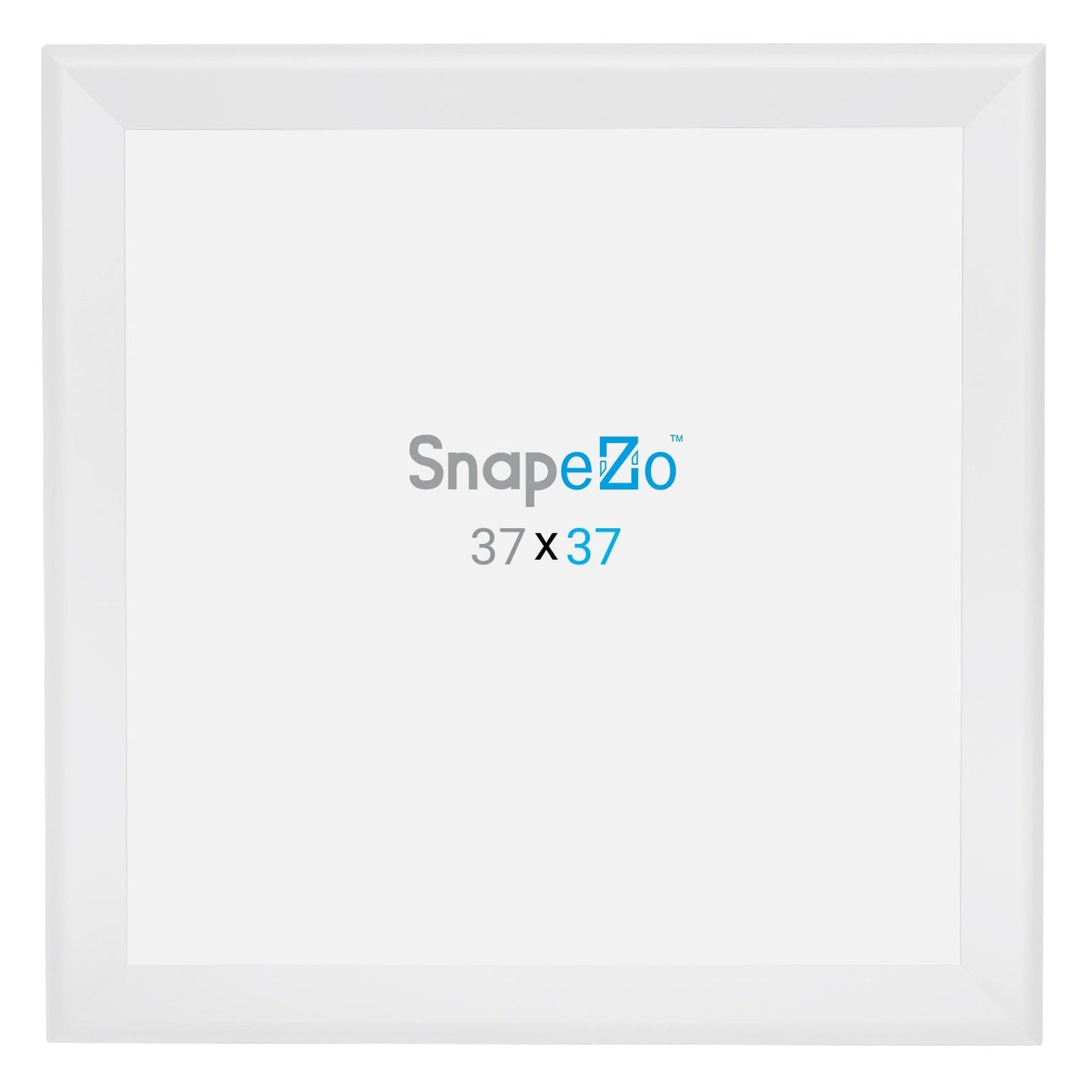 37x37 White SnapeZo® Snap Frame - 1.7" Profile - Snap Frames Direct