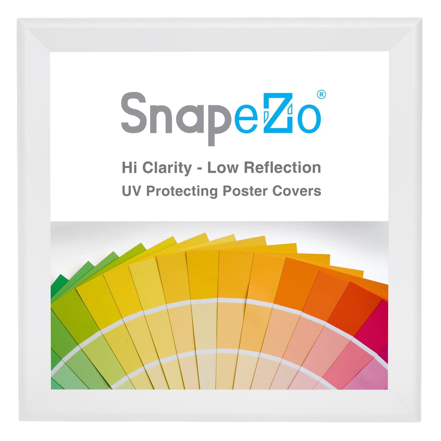 37x37 White SnapeZo® Snap Frame - 1.7" Profile - Snap Frames Direct