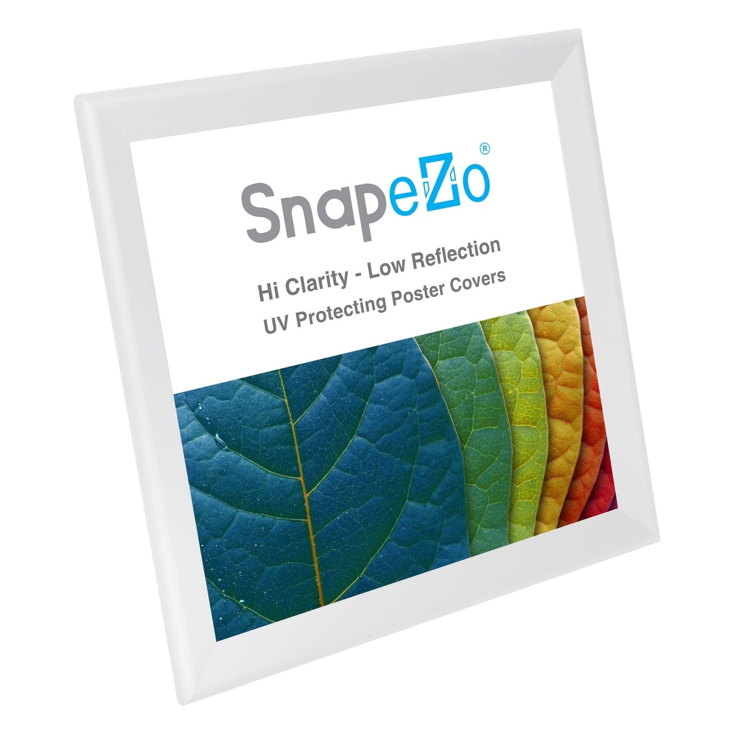 37x37 White SnapeZo® Snap Frame - 1.7" Profile - Snap Frames Direct