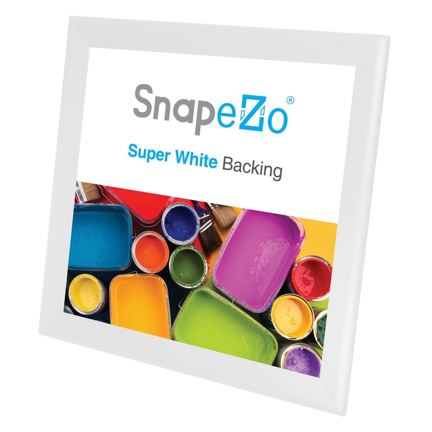 37x37 White SnapeZo® Snap Frame - 1.7" Profile - Snap Frames Direct