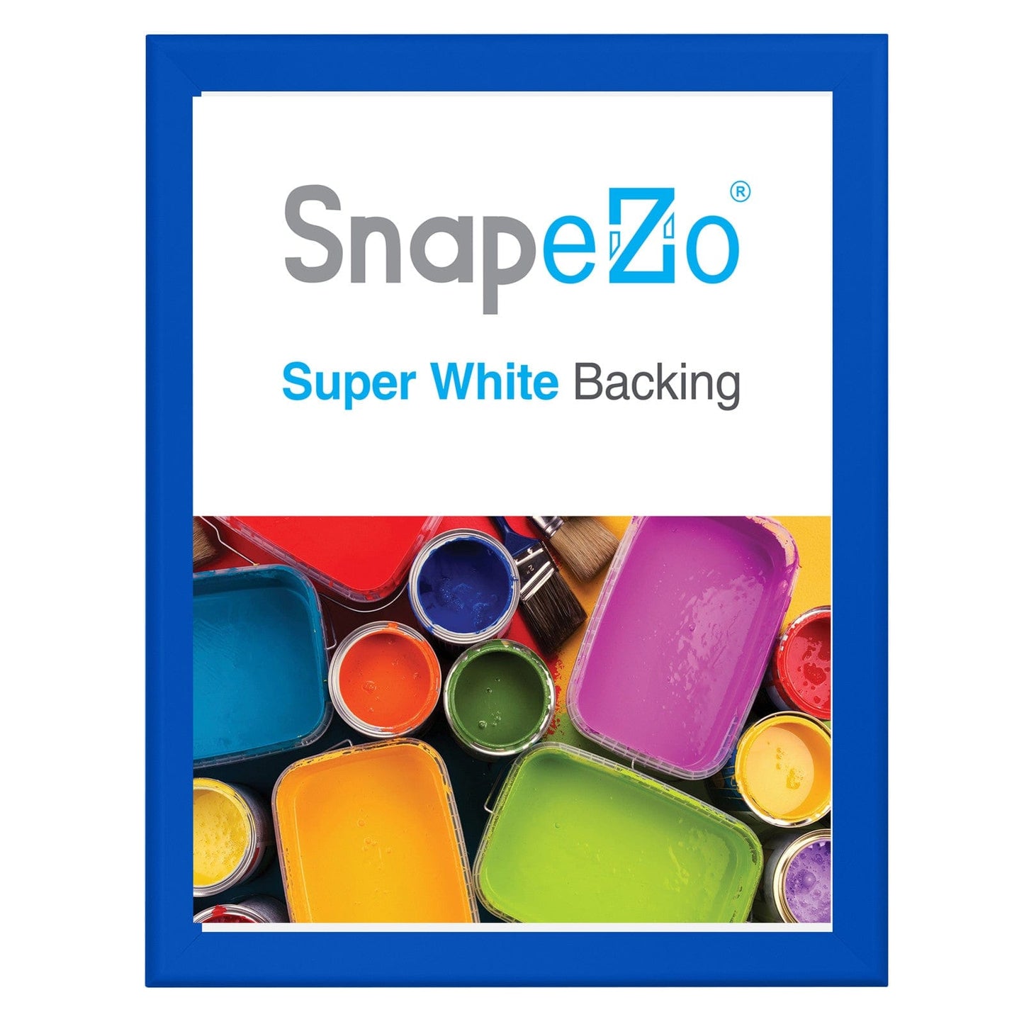 34x44 Blue SnapeZo® Snap Frame - 1.7" Profile - Snap Frames Direct