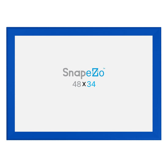 34x48 Blue SnapeZo® Snap Frame - 1.7" Profile - Snap Frames Direct