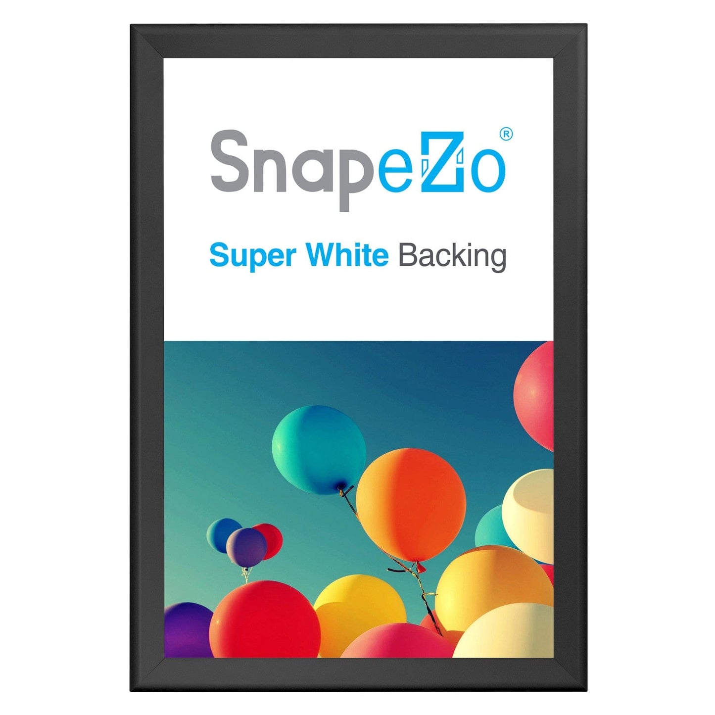 30x46 Inches Black SnapeZo® Snap Frame - 1.7" profile - Snap Frames Direct