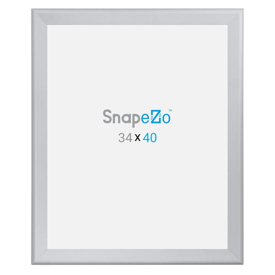 34x40 Silver SnapeZo® Snap Frame - 1.7" Profile - Snap Frames Direct