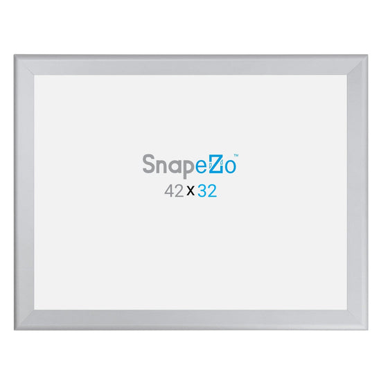 32x42 Silver SnapeZo® Snap Frame - 1.7" Profile - Snap Frames Direct