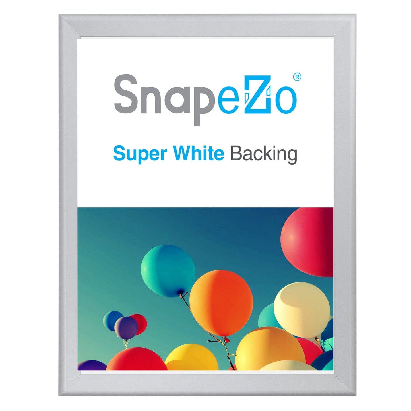 32x42 Silver SnapeZo® Snap Frame - 1.7" Profile - Snap Frames Direct