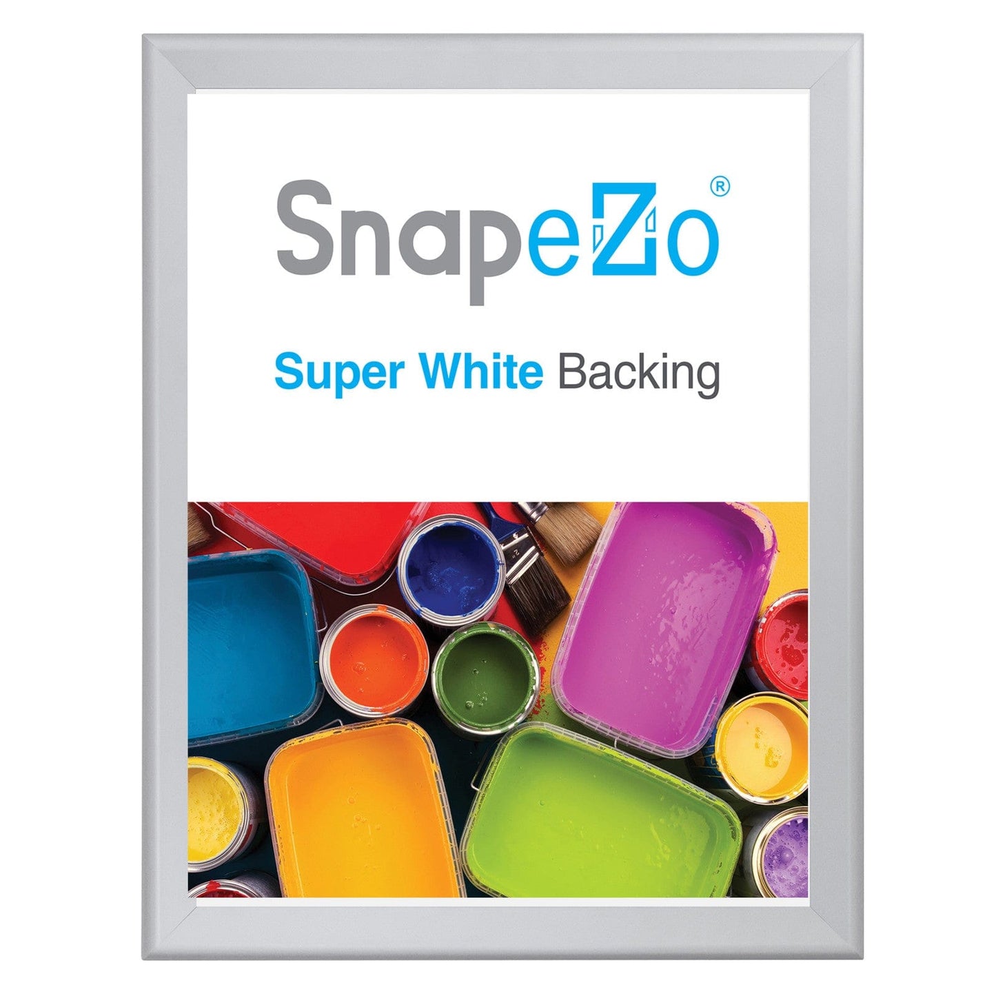 32x42 Silver SnapeZo® Snap Frame - 1.7" Profile - Snap Frames Direct