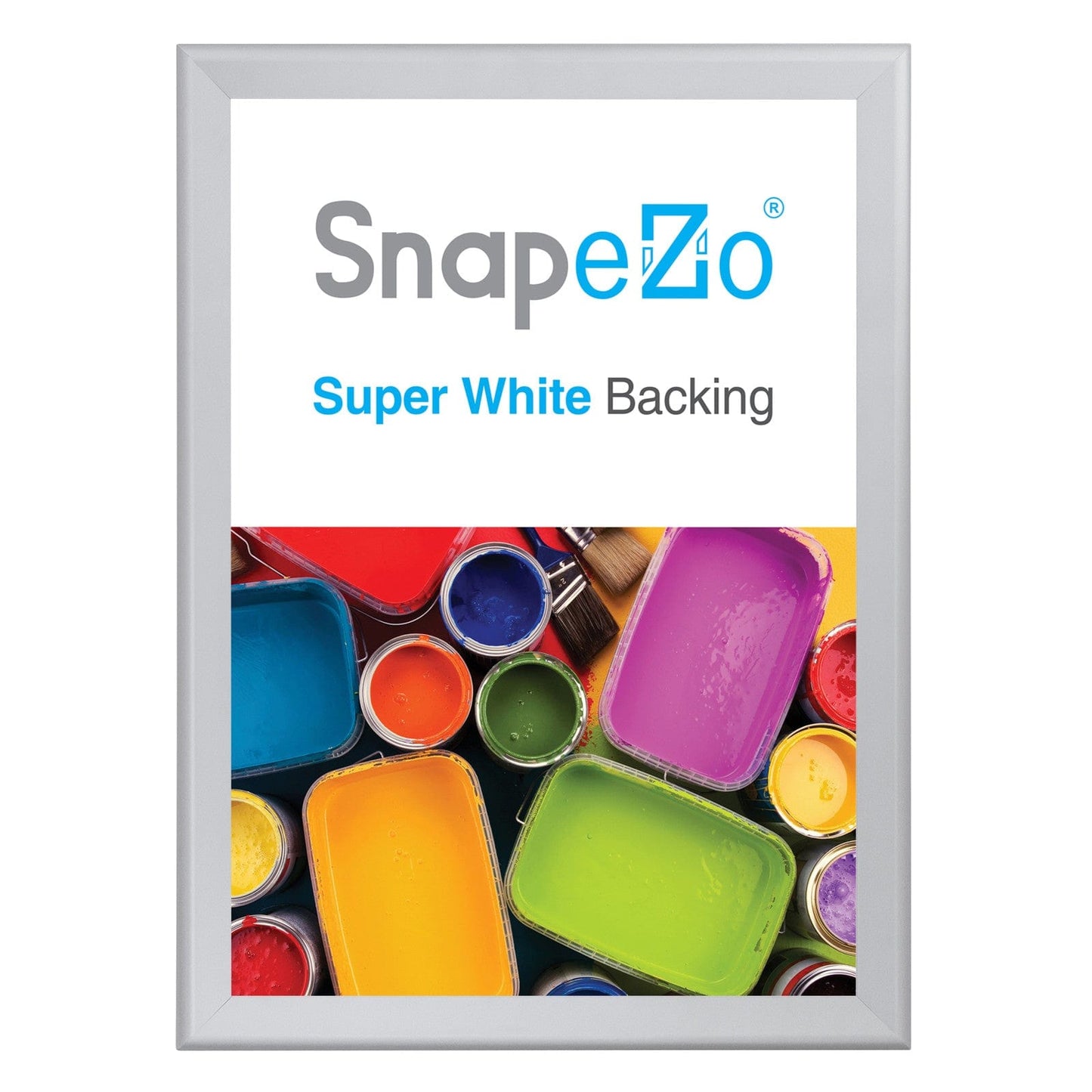 32x46 Silver SnapeZo® Snap Frame - 1.7" Profile - Snap Frames Direct