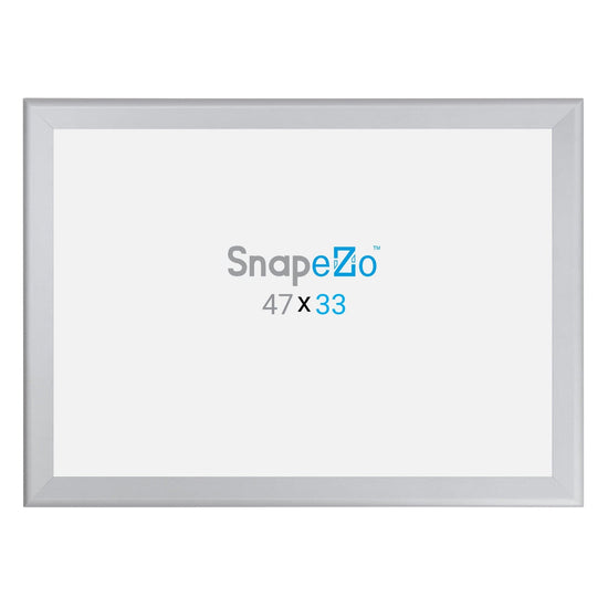33x47 Silver SnapeZo® Snap Frame - 1.7" Profile - Snap Frames Direct