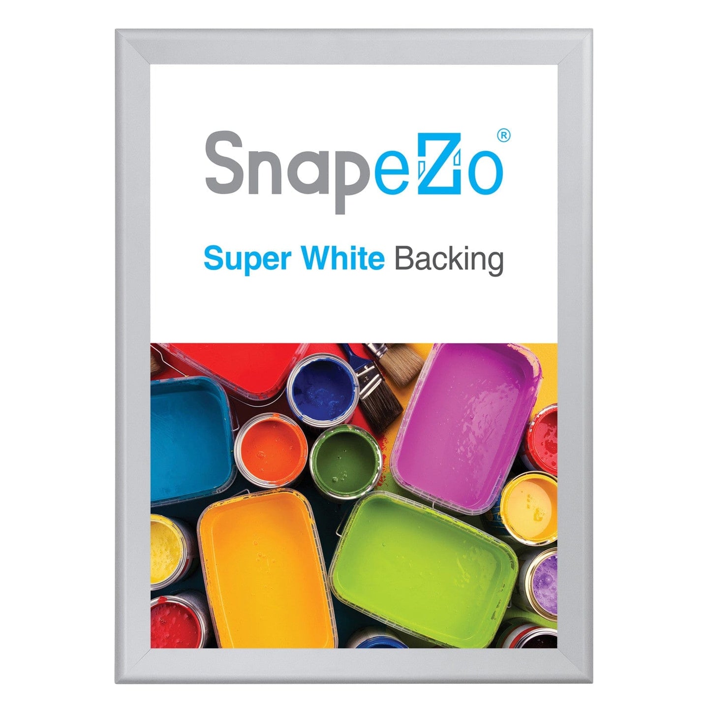 35x48 Silver SnapeZo® Snap Frame - 1.7" Profile - Snap Frames Direct