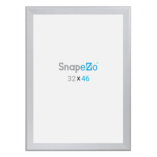 32x46 Silver SnapeZo® Snap Frame - 1.7" Profile - Snap Frames Direct