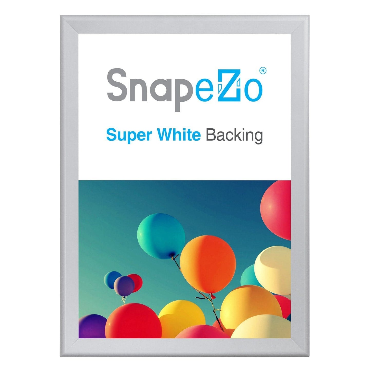 Silver snap frame poster size A2 - 1 inch profile