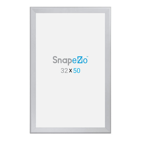 32x50 Silver SnapeZo® Snap Frame - 1.7" Profile - Snap Frames Direct