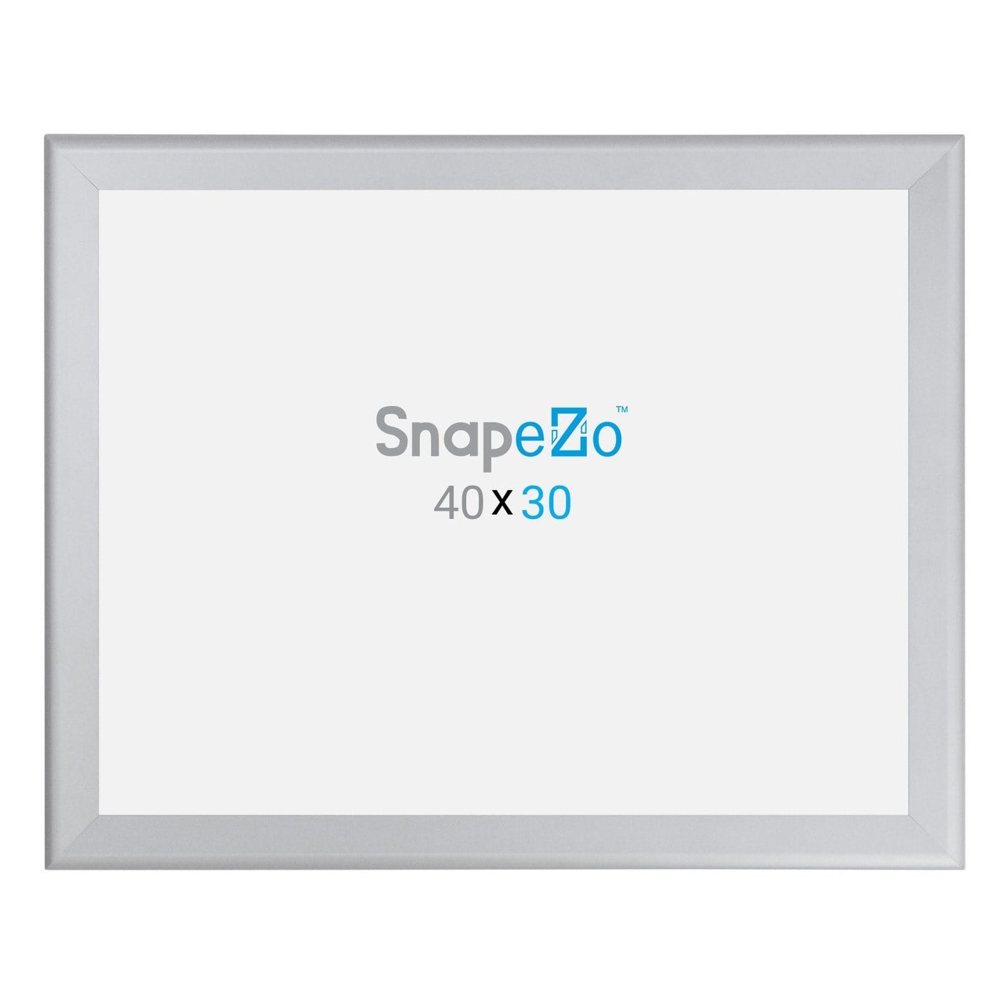 30x40 Silver SnapeZo® Poster Snap Frame 1.7" - Snap Frames Direct