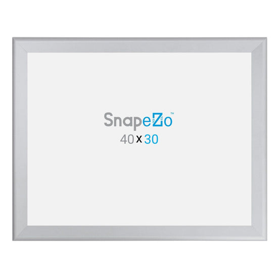 30x40 Silver SnapeZo® Poster Snap Frame 1.7" - Snap Frames Direct