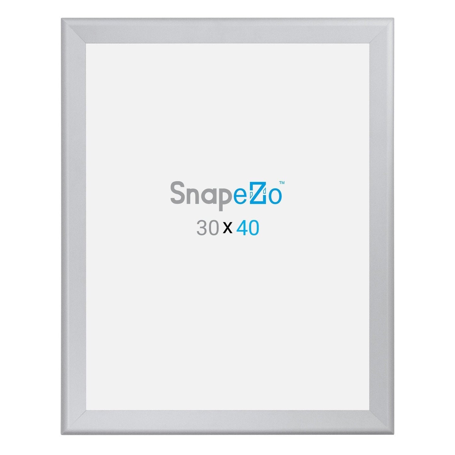 30x40 Silver SnapeZo® Poster Snap Frame 1.7" - Snap Frames Direct