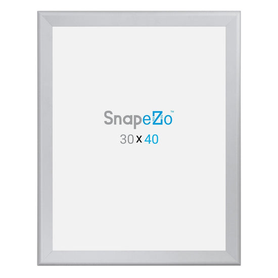 30x40 Silver SnapeZo® Poster Snap Frame 1.7" - Snap Frames Direct