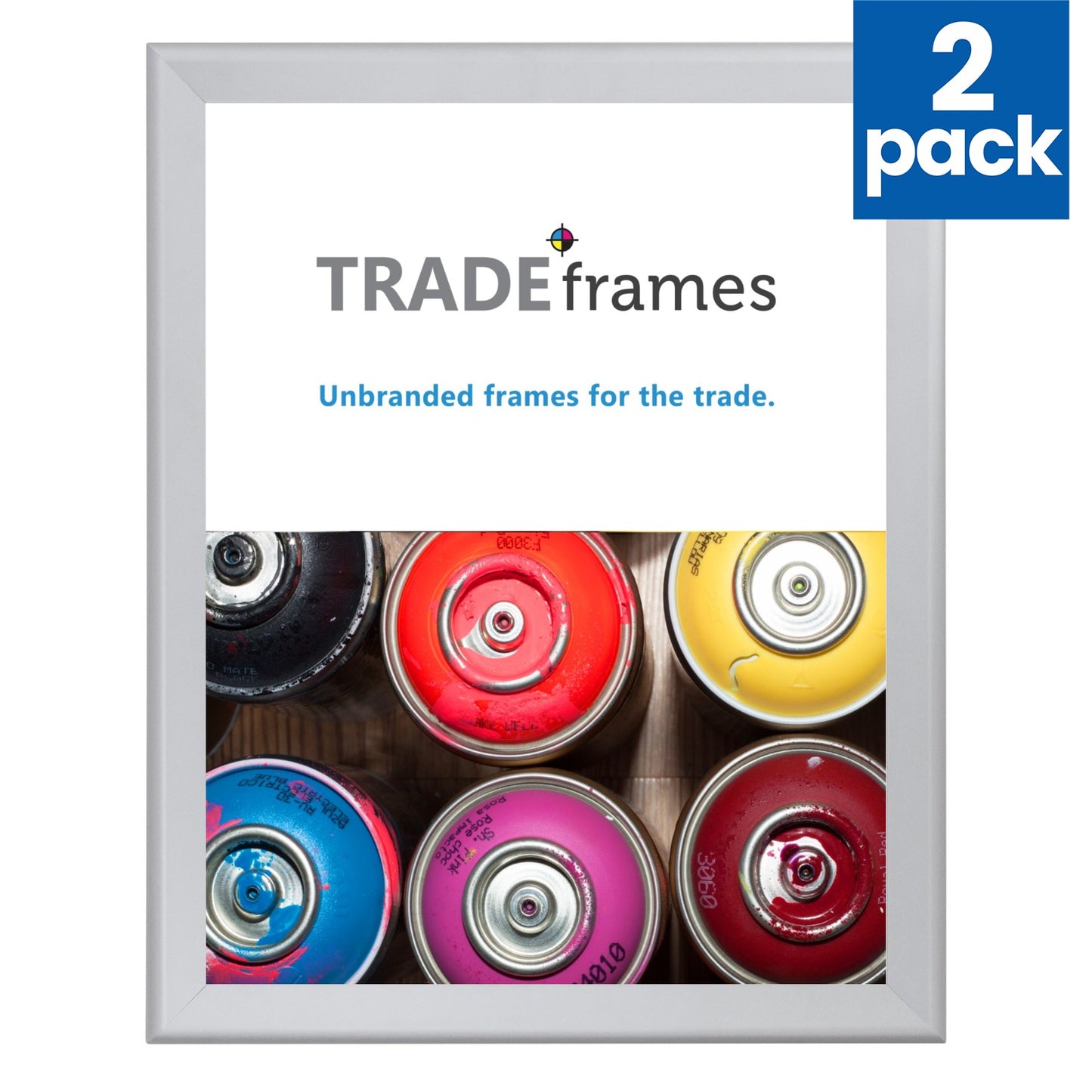 Twin-Pack Silver 36x48 Poster Frame - 1.7" Profile