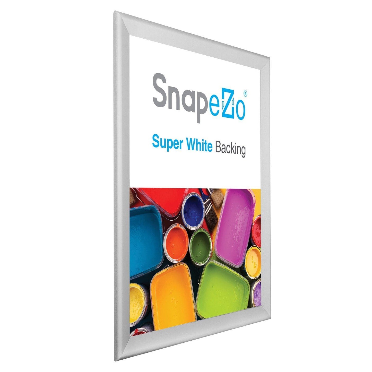 30x40 Silver SnapeZo® Poster Snap Frame 1.7" - Snap Frames Direct