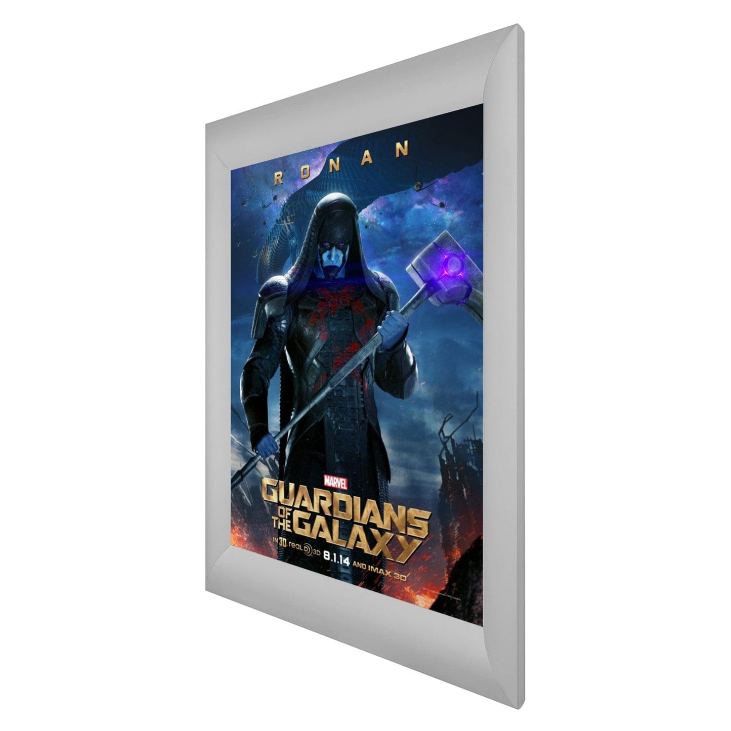27x40 Inches Silver SnapeZo® Snap Frame - 2.2" profile - Snap Frames Direct