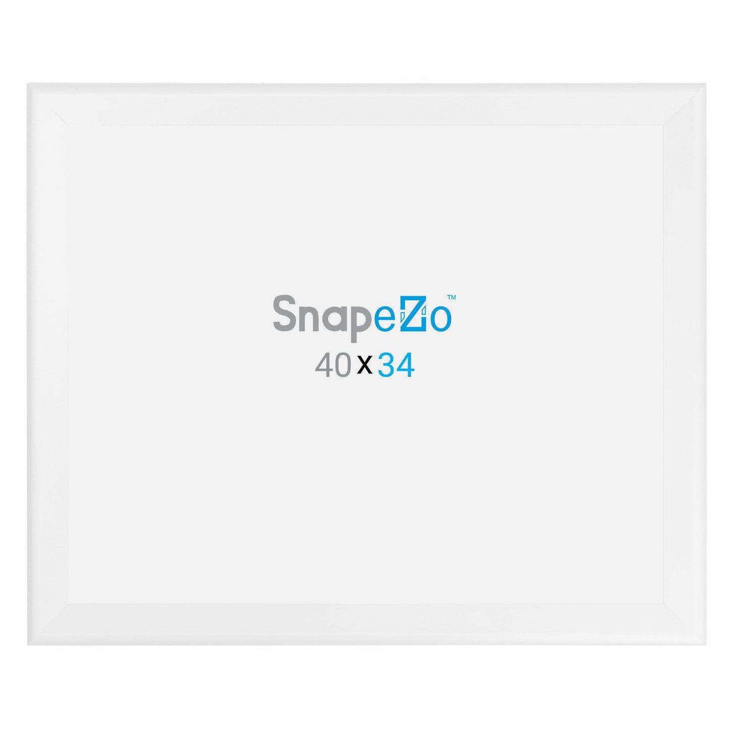34x40 White SnapeZo® Snap Frame - 1.7" Profile - Snap Frames Direct