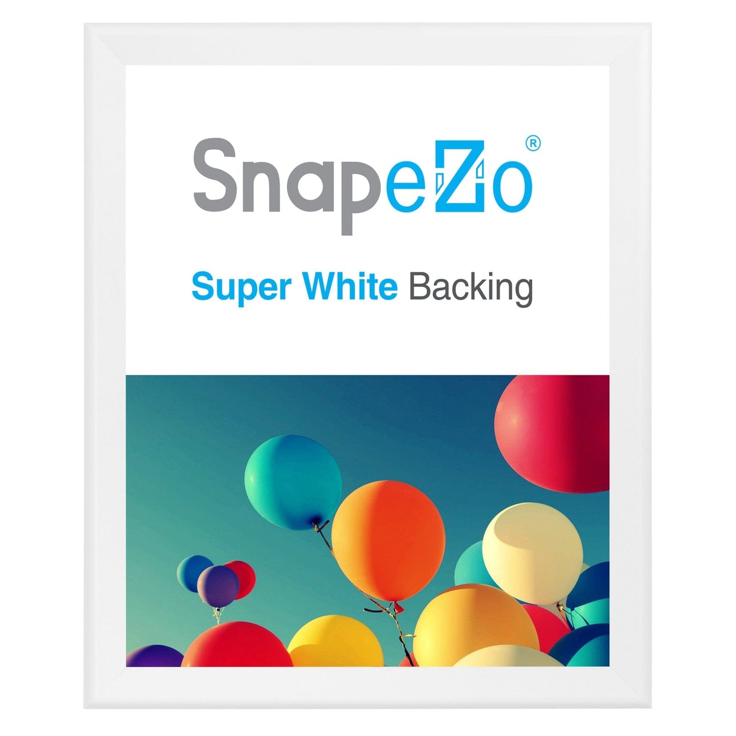 34x40 White SnapeZo® Snap Frame - 1.7" Profile - Snap Frames Direct