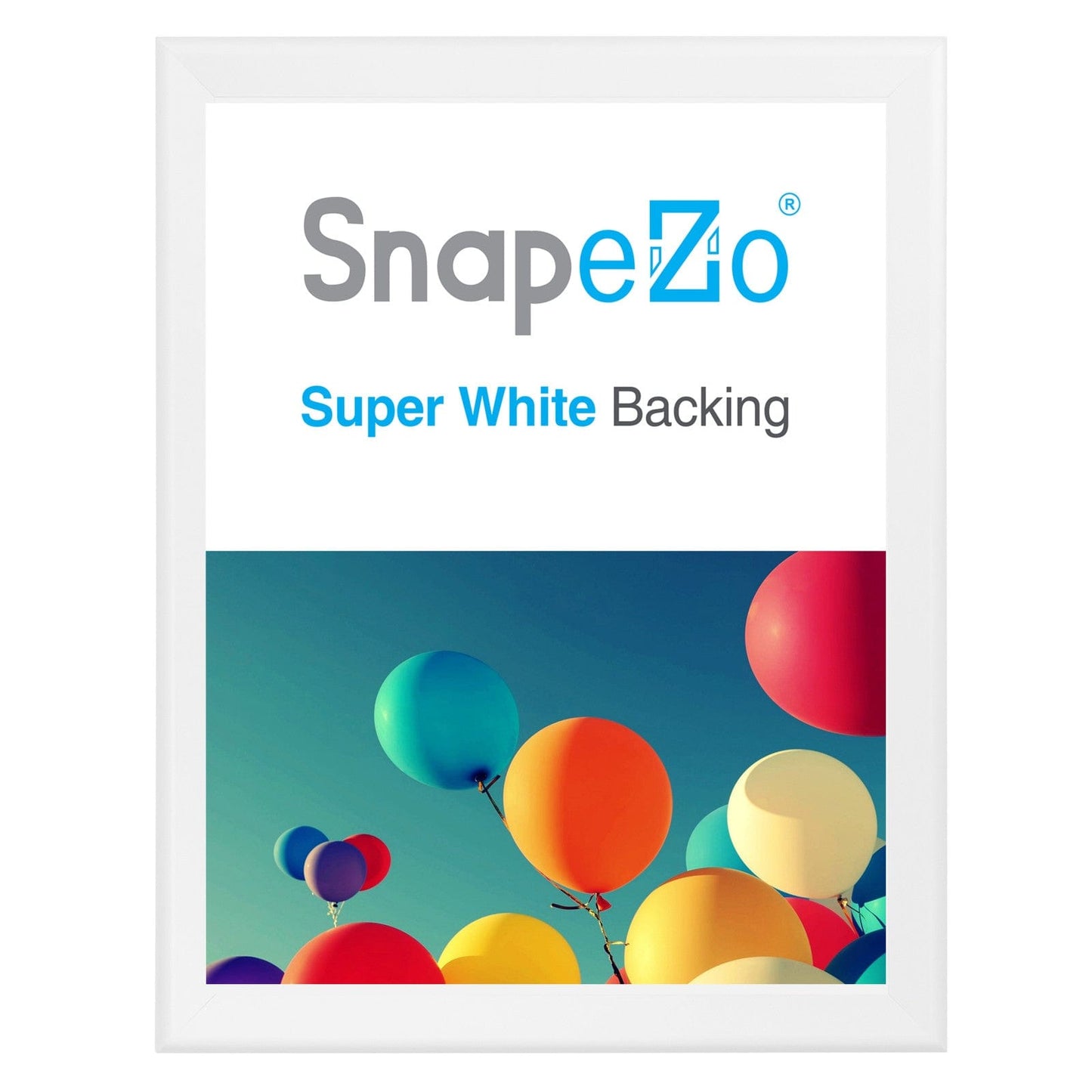 34x44 White SnapeZo® Snap Frame - 1.7" Profile - Snap Frames Direct