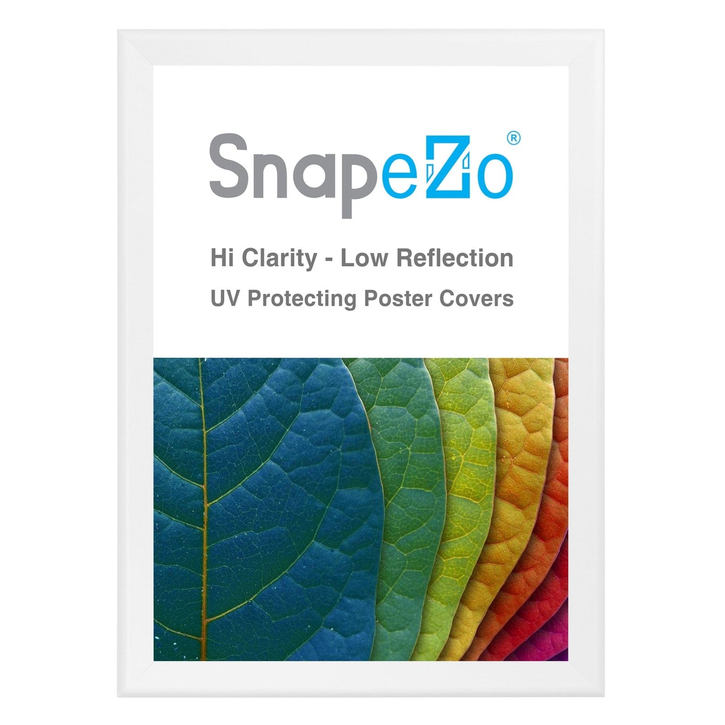 29x42 White SnapeZo® Snap Frame - 1.7" Profile - Snap Frames Direct