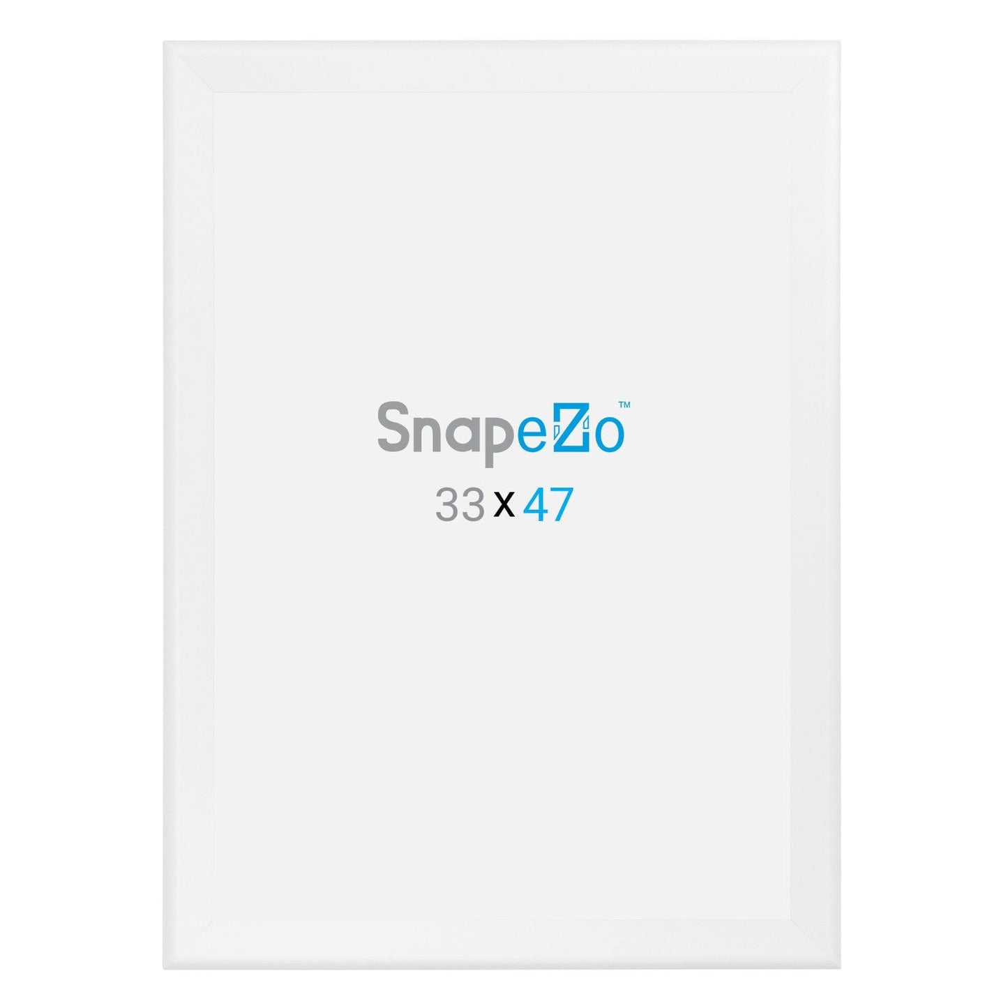 33x47 White SnapeZo® Snap Frame - 1.7" Profile - Snap Frames Direct