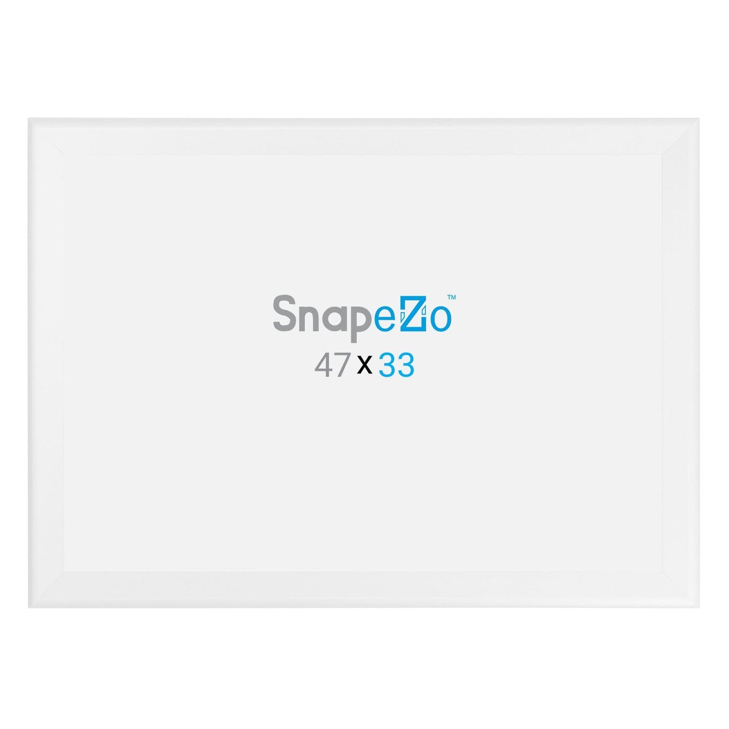 33x47 White SnapeZo® Snap Frame - 1.7" Profile - Snap Frames Direct