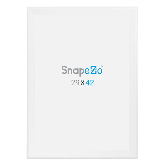 29x42 White SnapeZo® Snap Frame - 1.7" Profile - Snap Frames Direct