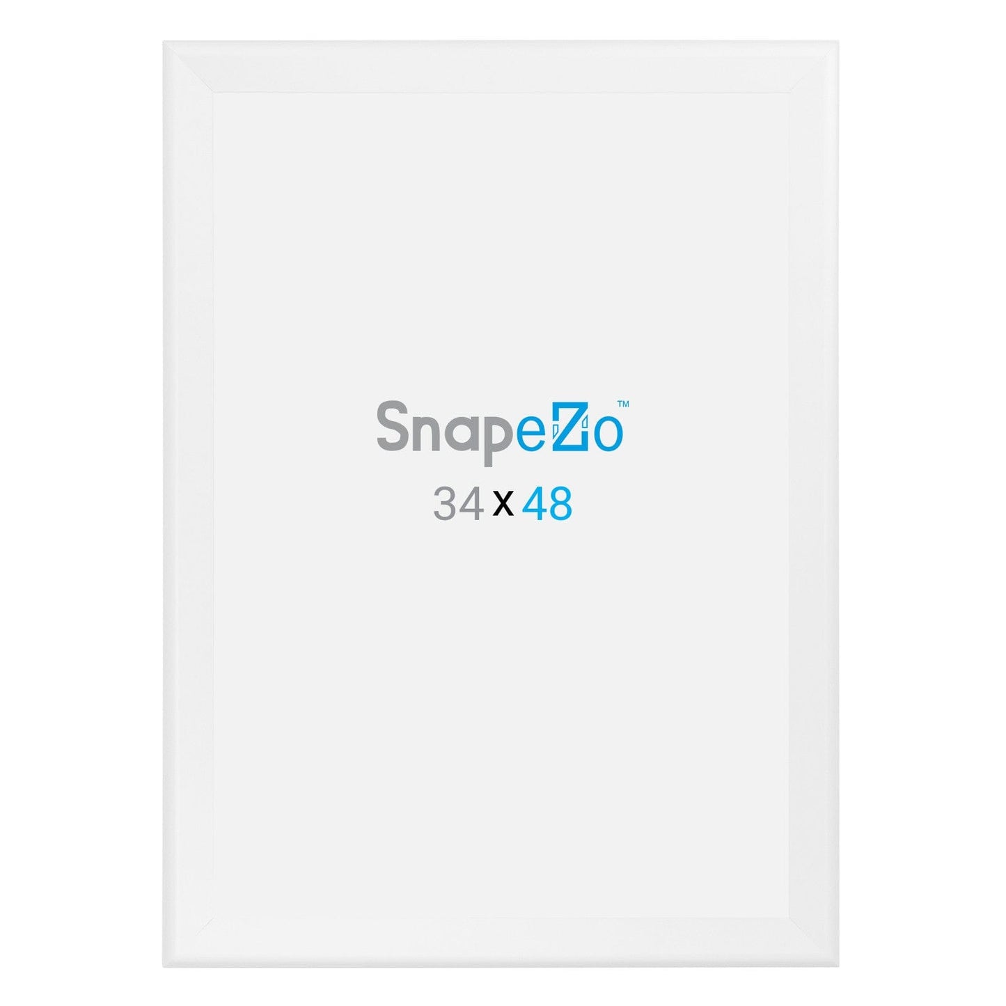 34x48 White SnapeZo® Snap Frame - 1.7" Profile - Snap Frames Direct