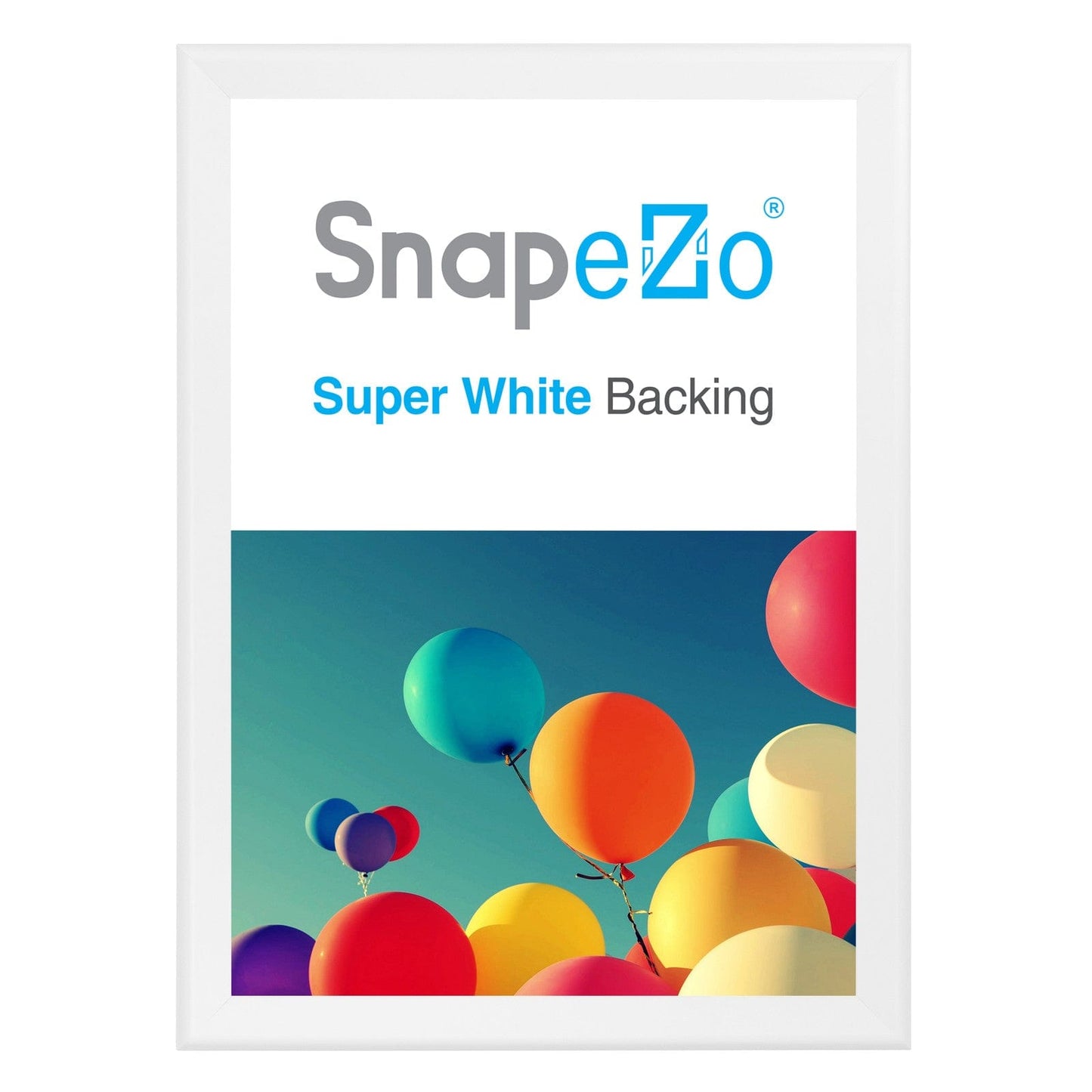 29x42 White SnapeZo® Snap Frame - 1.7" Profile - Snap Frames Direct