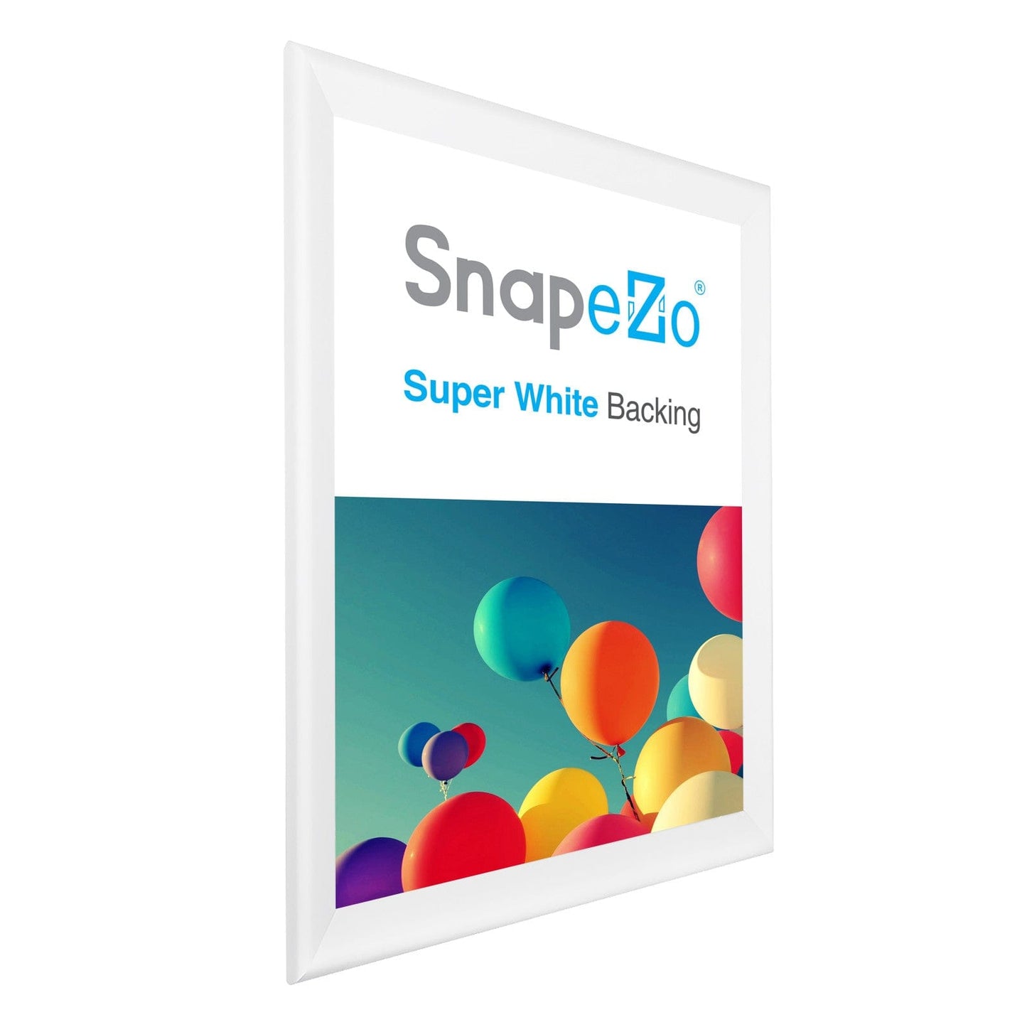 29x42 White SnapeZo® Snap Frame - 1.7" Profile - Snap Frames Direct