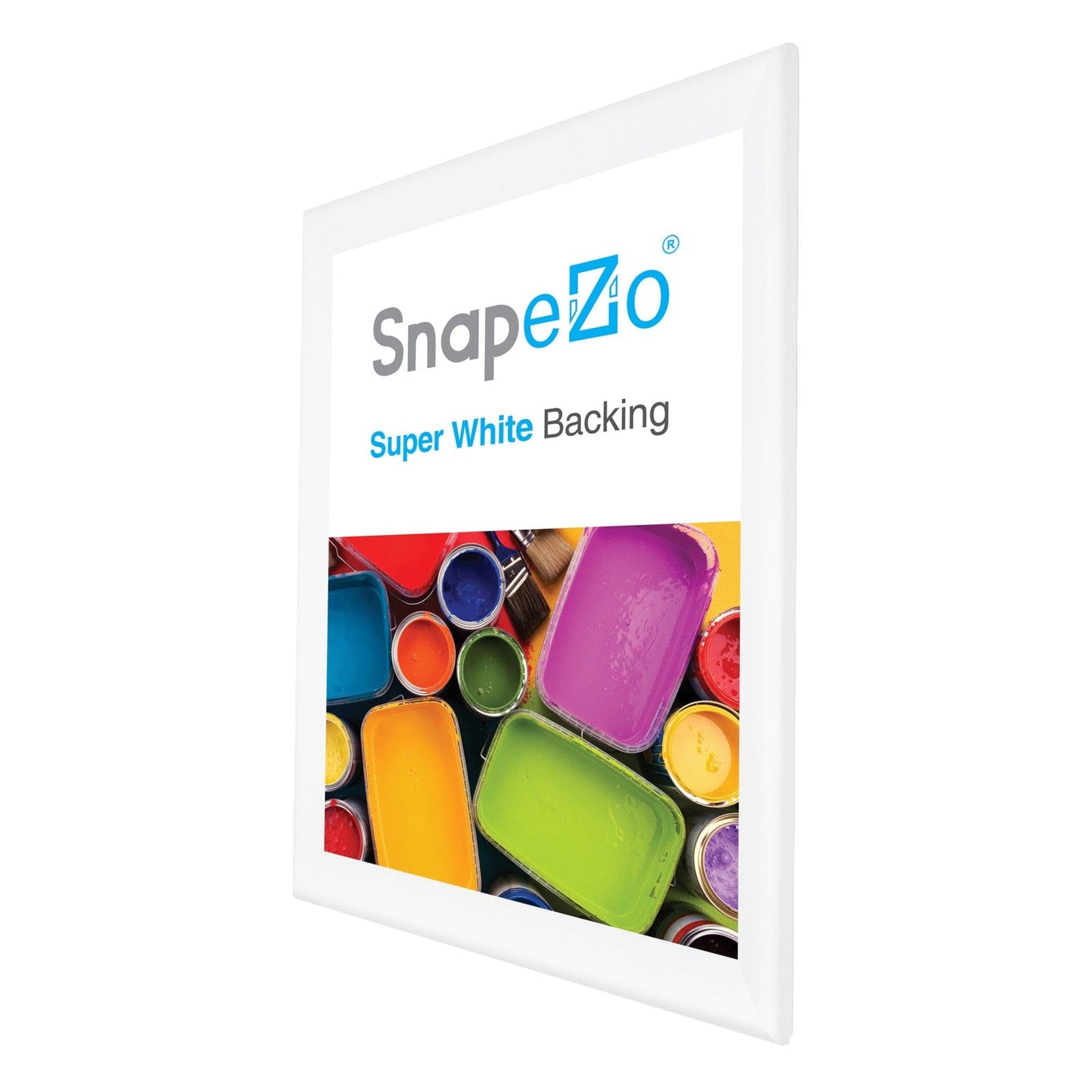 29x42 White SnapeZo® Snap Frame - 1.7" Profile - Snap Frames Direct