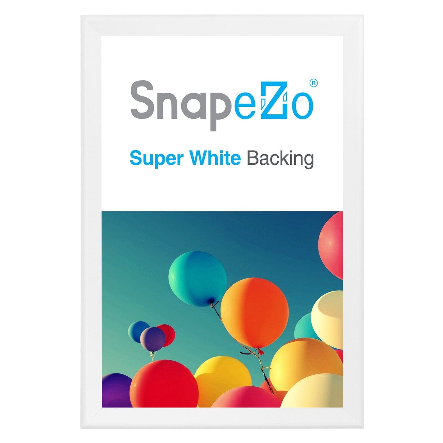 30x45 White SnapeZo® Snap Frame - 1.7" Profile - Snap Frames Direct