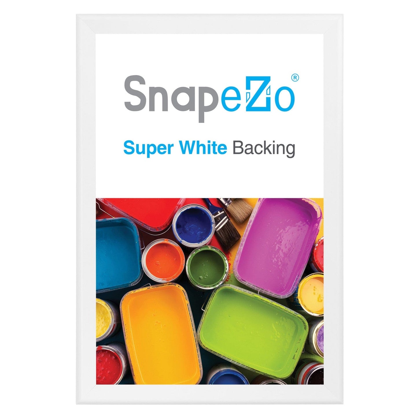 31x46 White SnapeZo® Snap Frame - 1.7" Profile - Snap Frames Direct