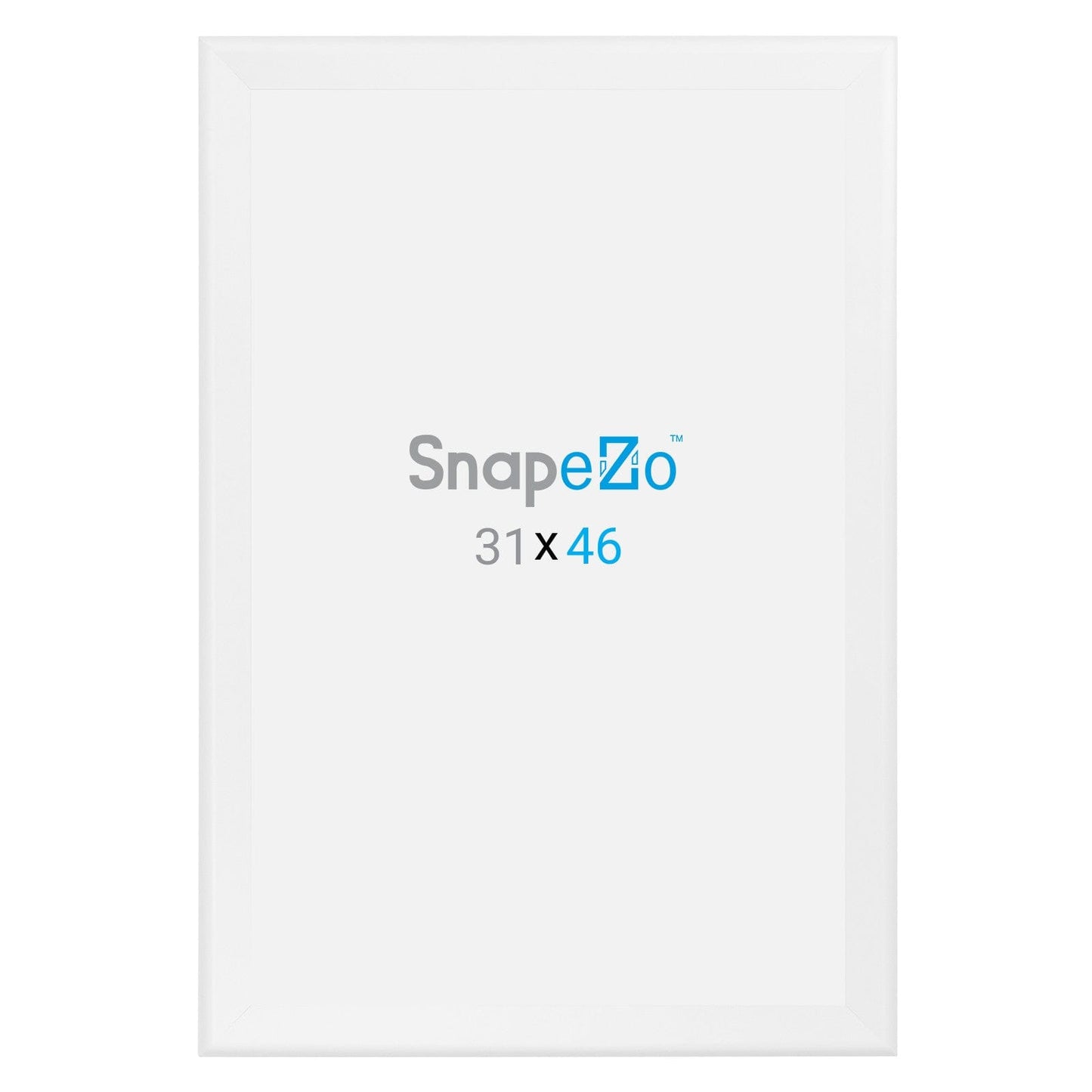 31x46 White SnapeZo® Snap Frame - 1.7" Profile - Snap Frames Direct