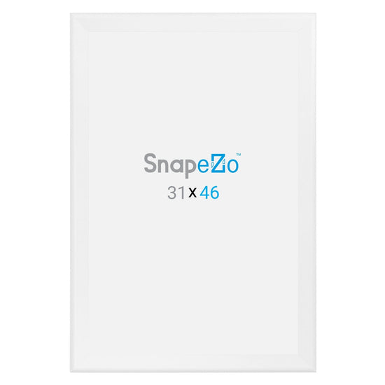 31x46 White SnapeZo® Snap Frame - 1.7" Profile - Snap Frames Direct