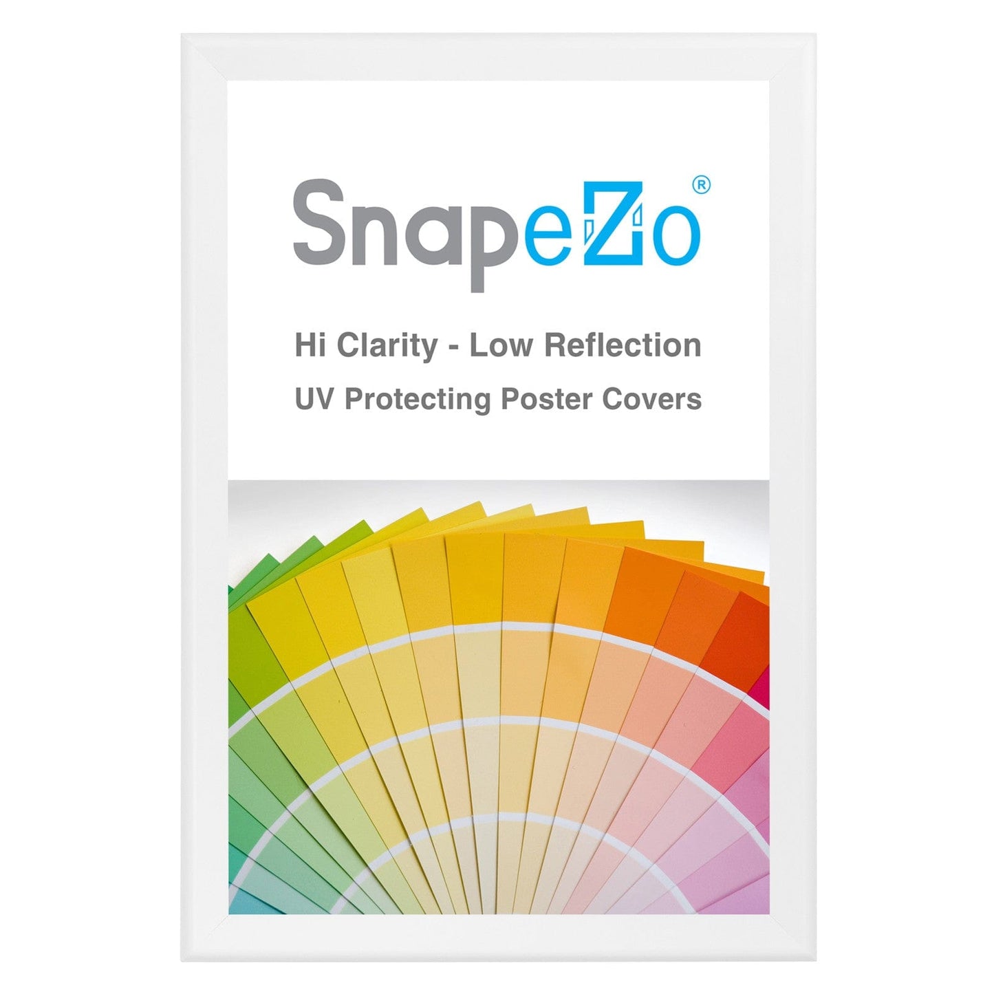 31x46 White SnapeZo® Snap Frame - 1.7" Profile - Snap Frames Direct